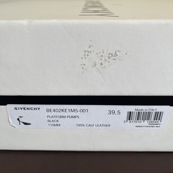 GIVENCHY size 8.5 (39.5) G-lock pointed Toe Platform Pump
Worn 2x, light wear - Picture 9 of 9